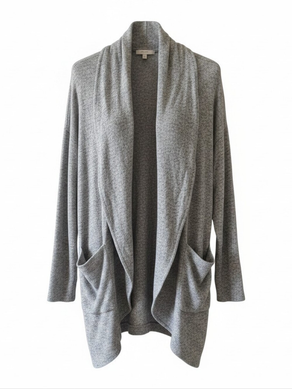 Banana Republic Heather Gray Open-Front Cardigan Sweater